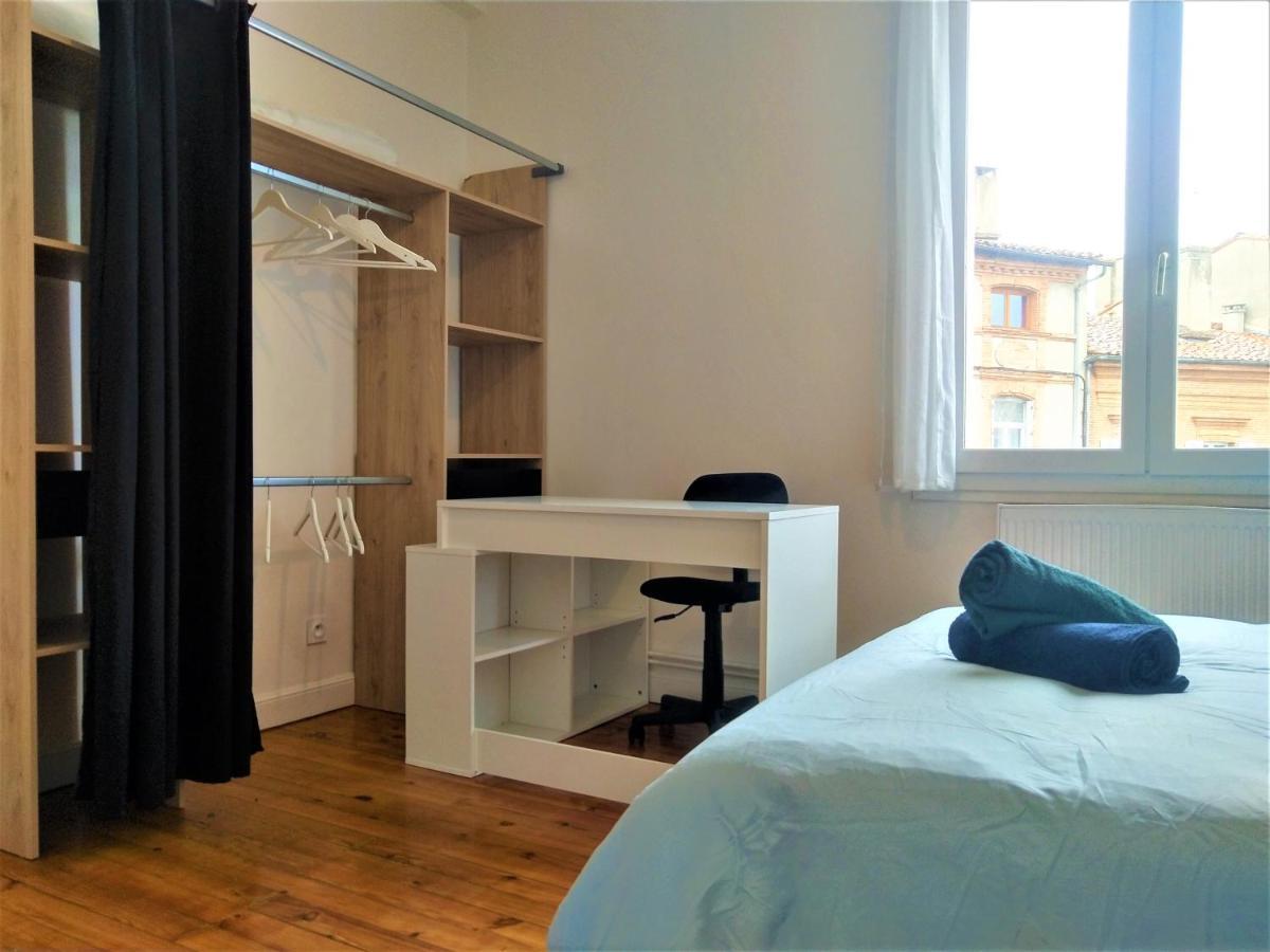 Chambre Privee Et Spacieuse Au Sein D'Un Logement Partage - Central, Quartier Villebourbon - 3 Chambres Doubles - 2 Balcons - Places De Stationnements Gratuites - 5 Min A Pied Gare Et Hypercentre Montauban Esterno foto